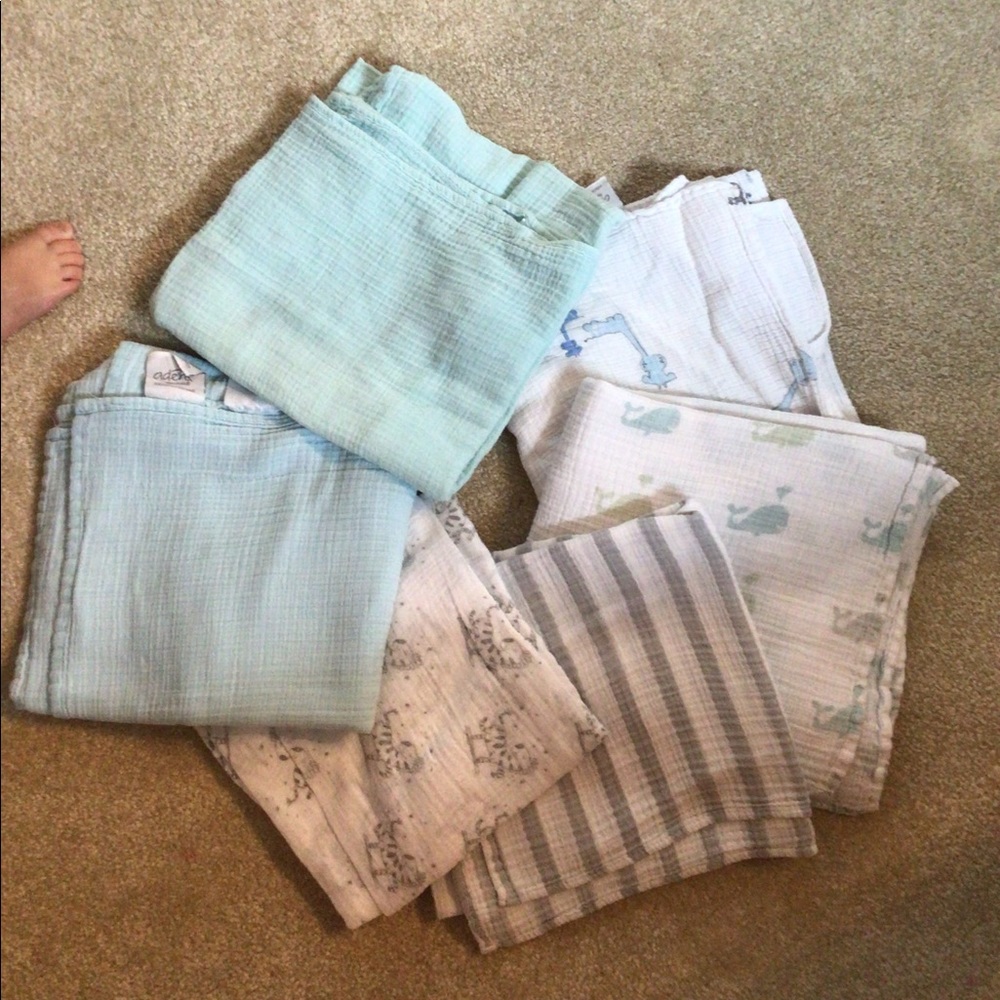 6 Baby Cloth Blankets